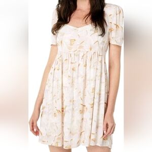 Saltwater Luxe Zip Back Short Sleeve Summer Dress Women's Medium Regular